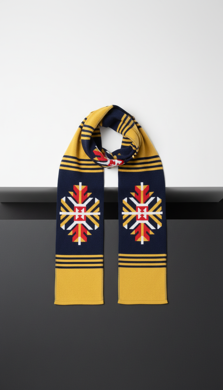 Scarf Gold graphic scarf